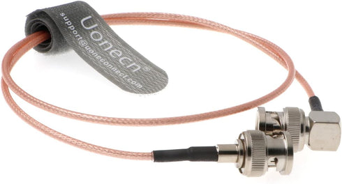 Uonecn RG179 HD-SDI Cable BNC Male to Right Angle BNC Cable, 75ohm MegaFlex for Blackmagic Cameras 24''