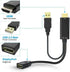 HDMI to DP Cable Converter Adapter, USB Power 4K for PC Laptop HDMI Male to DP Female Adapter