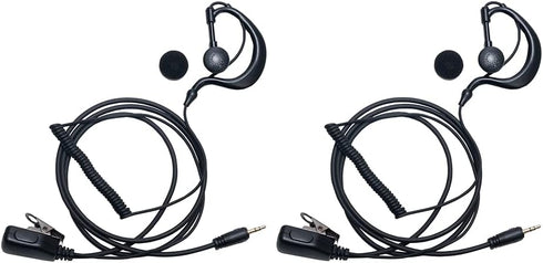 Walkie Talkie Headset with Mic PTT G Shape, 2 Pack Compatible with Cobra Microtalk PX650 Cxt195 Cx112 PX655 ACXT1035r