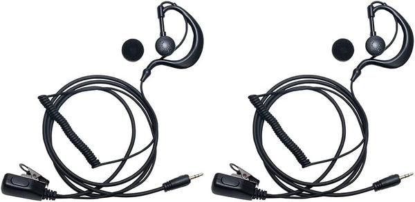 Walkie Talkie Headset with Mic PTT G Shape, 2 Pack Compatible with Cobra Microtalk PX650 Cxt195 Cx112 PX655 ACXT1035r