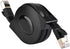 Zerone CAT 7 Ethernet Cable, 1.5M Retractable Shielded LAN Network Cable Flat RJ45 600MHz