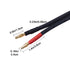12 AWG HD Premium Soft Touch HiFi Speaker Cable (2 Pack, 3 Feet) with Banana Plugs for Bi-Wire Bi-Amp