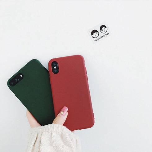 iPhone 7/8 Retro Case - Soft pro-TPU Cover, Slim & Flexible, Fashion Style, Forest Green for iPhone X, 6, 6s, 7 Plus.