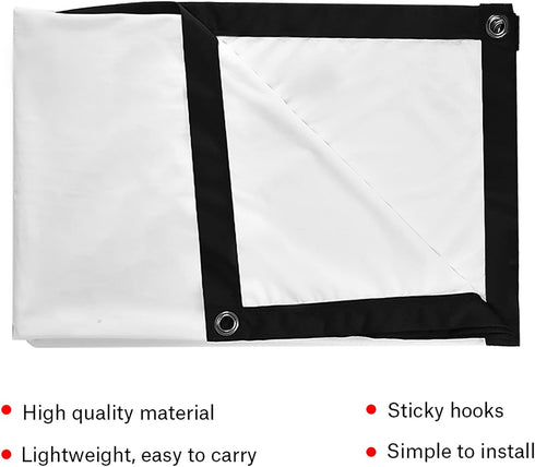 Eboxer 60 Inch, 4:3, Projector Screen, Foldable, Double Sided, for Home Theater Indoor Outdoor, Wall Mount or Frame