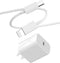 USB C Fast PD Wall Charger Block, 18W 20W Power Adapter with 5ft Cable Compatible with iPad iPhone 11 12 Pro