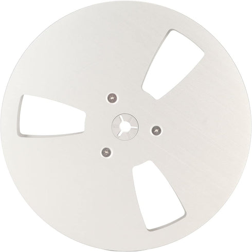 7 Inch 3 Nab Aluminum Metal Small Hub Reel, Universal Holes Empty, Low Noise, Fix or Replace Tape Recorder (Silver)