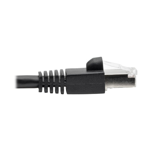 Tripp Lite Cat6a Snagless Shielded STP Patch Cable, 10G-Certified, PoE, Black M/M 1ft