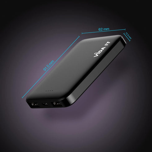 Vida IT 2-Pack Ultra Compact Power Bank Battery Pack for Heated Vest Jacket Coat Scarf Socks, 5000mAh USB Portable