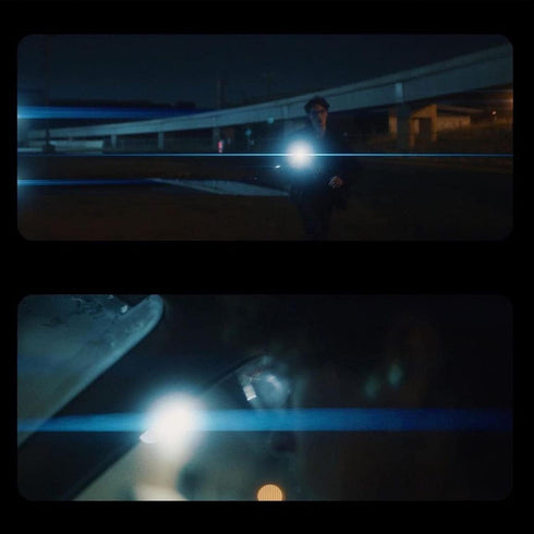 Prism Lens Filter 82mm, Starlight Glare Filter for Anamorphic Lens Flare Effect (Blue Linear Flares)