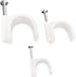 Pro-Grade Cable Clips with Steel Nails, 5mm, 7mm, 9mm Wire Holders, 100 Per Size, UV Resistant Plastic