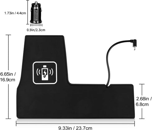 Wireless Phone Charging Pad Silicone Material Dual Charging Ports 15W Adapter for Smartphone Phone for Toyota