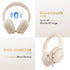 SLuB Wireless Headphones Over Ear, Foldable Bluetooth Headset, HD Stereo Sound, Built-in HD Microphone, 30H Playtime, Suitable for Mobile Phones, Computers, TVs, Games, Outdoors, Offices (Khaki)