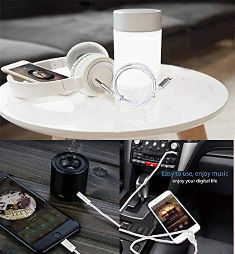 Veetone iPhone Aux Cord for Car, MFi Certified Lightning to 3.5mm Adapter, 3.3FT, Compatible with iPhone 13, 12, 11,
