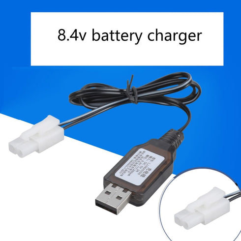 generic 8.4V USB Charging Cable Featuring LED Indicators for Remotes Control Car Batteries Overcharge Overheats
