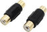 RCA Coupler 12-Pack, Gold Plated Female to Female Adapter for RCA Cable Extension, Phono, Speaker