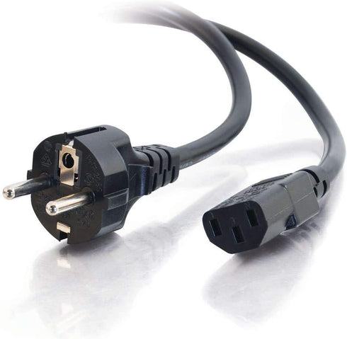 C2G/Cables to Go 03138 14 AWG European Power Cord, Black, 2.5 Meters/8.20 Feet