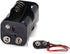 OLIREXD Two Layers AA Battery Holder Case with 9V I Type Standard Snap Clip Connector, Pack of 3