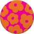 Aesthetic Retro 70s & 80s Daisy Hot Pink & Orange Pattern PopSockets Standard PopGrip