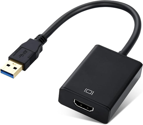 ELUTENG USB to HDMI Adapter 1080P, USB 3.0/2.0 to HDMI Converter with Audio for PC Laptop Projector HDTV