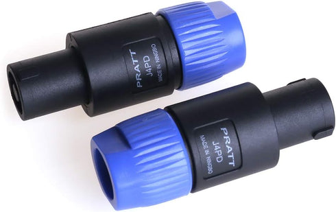 NANYI NL4FC Speakon Cable, 4 Pole Speaker Plug Compatible with Neutrik NL4FC, NL4FX, NLT4X - 4 Pack