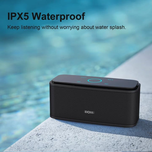 DOSS SoundBox Touch Wireless Bluetooth Speaker, 12W HD Sound, IPX5 Waterproof, 20H Playtime, Touch Control, Bluetooth