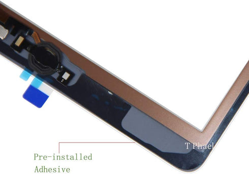 White Digitizer Repair Kit for iPad 9.7" 2018, A1893 A1954 Touch Screen Replacement with Home Button