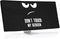 kwmobile Computer Monitor Cover for 34-35" Monitor, Don't Touch My Screen White/Black Design