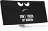 kwmobile Computer Monitor Cover for 34-35" Monitor, Don't Touch My Screen White/Black Design