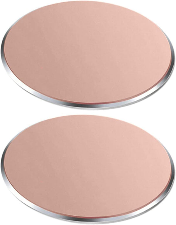 SALEX Replacement Rose Gold Metal Plates Set for Magnetic Car Phone Holders, 2 Pack, 3M Adhesive Backing