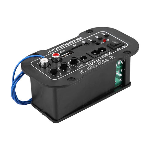 Qiilu Bluetooth HiFi Amplifier, 5 Inch Auto Car Digital Amplifier, HiFi Bass, High Power Stereo Audio AMP