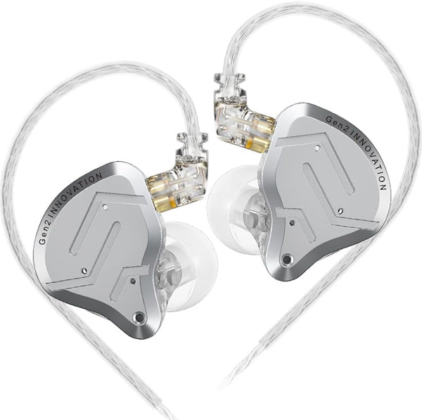KZ ZSN PRO 2 HiFi IEM Earbud, Dynamic Driver and Balanced Armature Hybrid in-Ear Headphone, Silver