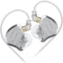 KZ ZSN PRO 2 HiFi IEM Earbud, Dynamic Driver and Balanced Armature Hybrid in-Ear Headphone, Silver