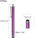 MECCANIXITY 5pcs Stylus Pens for Touch Screens, Universal Capacitive High Sensitivity for Phone Tablet Devices (Purple)