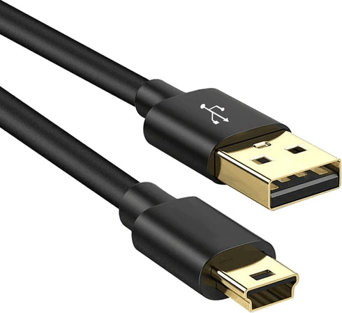 Mini USB Cable 3ft for Canon PowerShot, Rebel EOS, ELPH, GoPro Hero 3+, HD, MP3, PS3, Garmin, Dash Cam - Data Transfer
