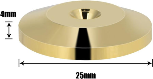 Speaker Base Pad, 8 Pcs Gold Universal Copper Speaker Spikes Isolation Stand Feet Cone Base Mats Floor Disc