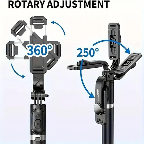 Generic 40 Inch 360 Selfie Stick Retractable Professional Floor Tripod for Live Streaming, with Wireless Remote