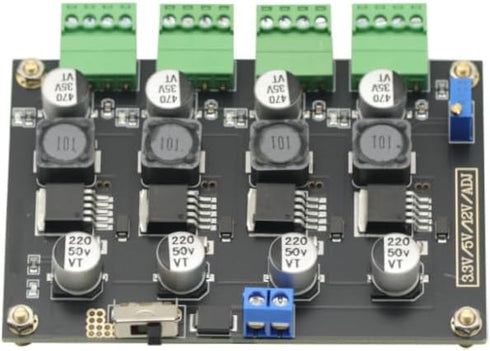 GODIYMODULES LM2596 3.3V/5V/12V/ADJ Multi Channel Switching Power Supply Adjustable Voltage Output Power Supply Module