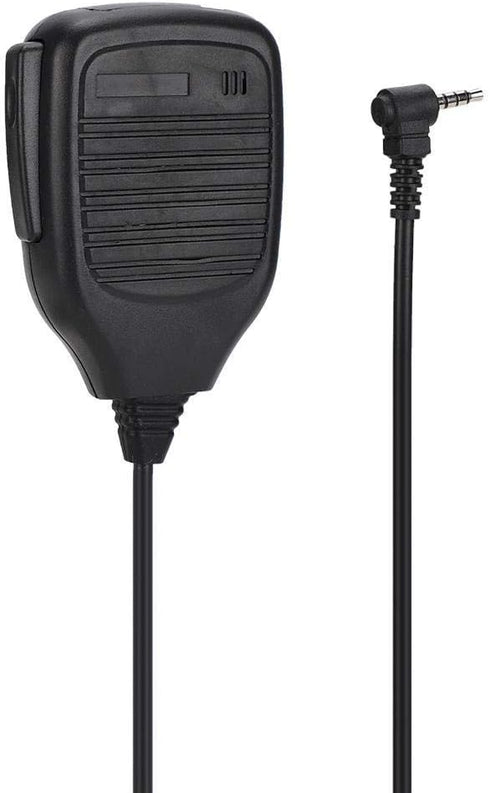 Handheld Speaker Mic, 3.5mm Walkie Talkie Shoulder Microphone with PU Wire for Yaesu, Two-Way Radio
