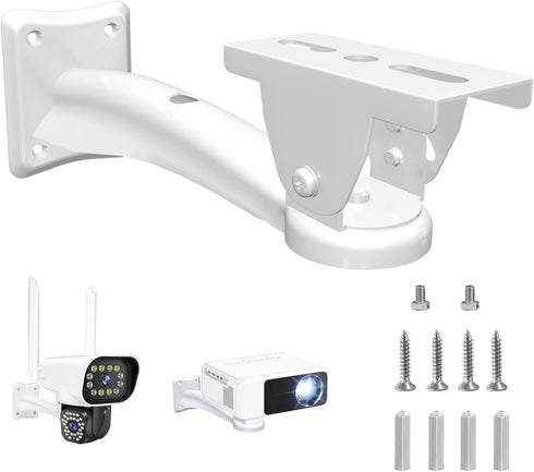 Mini Projector Wall Mount, Projector Hanger for CCTV Security Camera Housing Mounting Bracket (White)