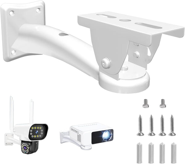 Mini Projector Wall Mount, Projector Hanger for CCTV Security Camera Housing Mounting Bracket (White)