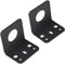 2 Pcs L-Bracket 1255 3/4 Hole Thick Steel Brackets for UHF VHF Coax NMO Antenna Mounts (Black)