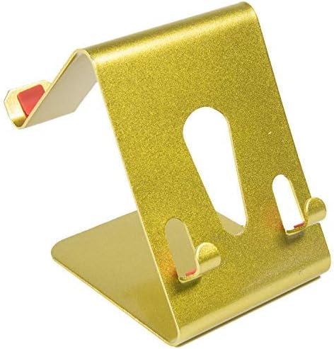 CoverON Metal Phone Stand, Universal Cell Phone Holder for Desk, Compatible with iPhone, Android, Galaxy - Gold