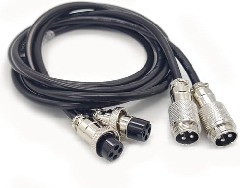 3.28 ft GX16 4 Pin Male to Female Aviation Cordset, GX16 4Pins Connector Electrical Cable for Ships 20AWG