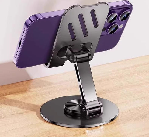 AHQQT 360 Multi-Angel Adjustable Rotation Metal Phone Stand Compatible with All Mobile Phones