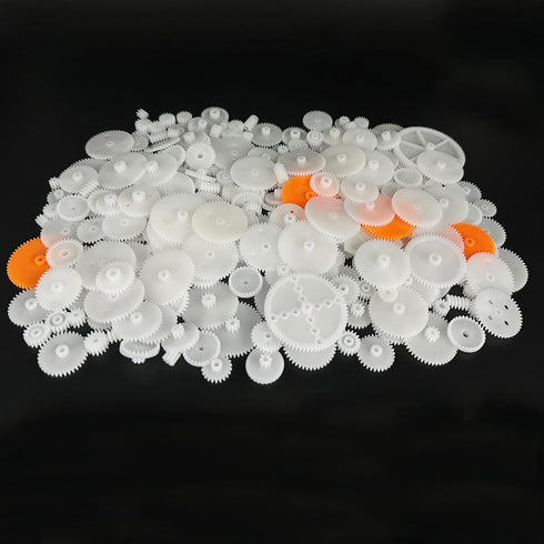 URIMPAVIDO 265PCS 0.5 (265) White Plastic Gears Module Gears for DC Motor DIY Model Toys RC Car Robot Gear Replacement
