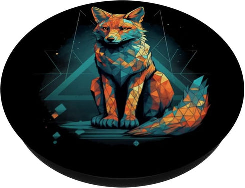 Geometric Fox Animal Arts Pattern, Foxes Lover PopSockets Standard PopGrip