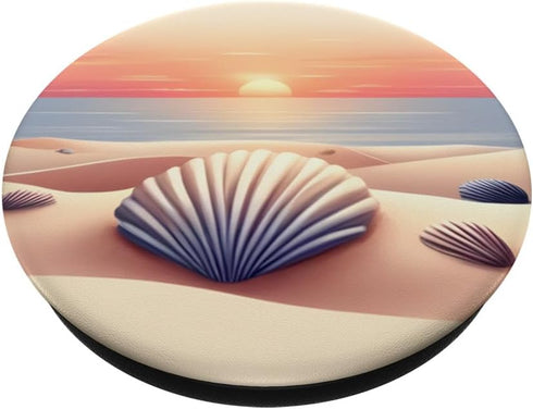 Seashells Beach Sea Sunrise Summer Sunset PopSockets Standard PopGrip