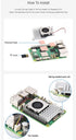 Active Cooler for Raspberry Pi 5, Temperature-Controlled Blower Fan with Aluminum Heatsink and Thermal Pad (No Pi