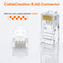 CableCreation Cat6 RJ45 Connectors - 10-Pack Ethernet Cable Crimp Connectors for Solid Wire