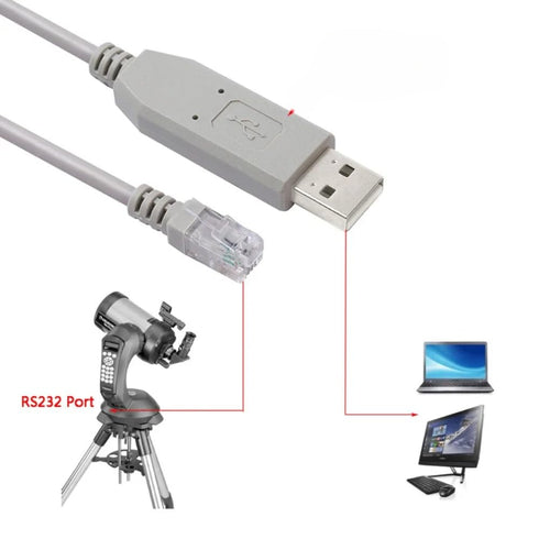 RS232 RJ9 4P4C PL2303GT Chipset Control(Grey,10FT) Youtang Hand Control USB Serial to Update Firmware Cable